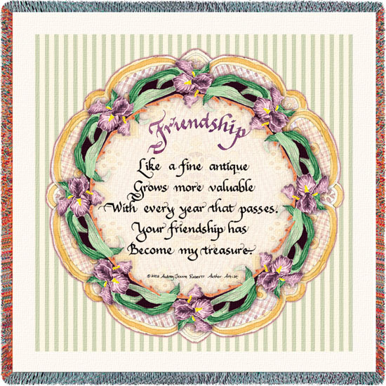 D155-2811-54*54 Friendship (Inspirational) Tapestries: Tapestry gallery - Over 1500 tapestries and tapestry decorating accessories - Finest quality - Wide selection - Competitive prices - Source for 