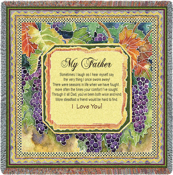 D155-2813-54*54 My Father (Inspirational) Tapestries: Tapestry gallery - Over 1500 tapestries and tapestry decorating accessories - Finest quality - Wide selection - Competitive prices - Source for w