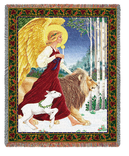 D155-2839-70*54 Angel and Lamb (Angels) Tapestries: Tapestry gallery - Over 1500 tapestries and tapestry decorating accessories - Finest quality - Wide selection - Competitive prices - Source for who