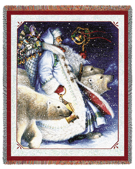 D155-2845-70*54 Santa and Polar Bears (Holidays) Tapestries: Tapestry gallery - Over 1500 tapestries and tapestry decorating accessories - Finest quality - Wide selection - Competitive prices - Sourc