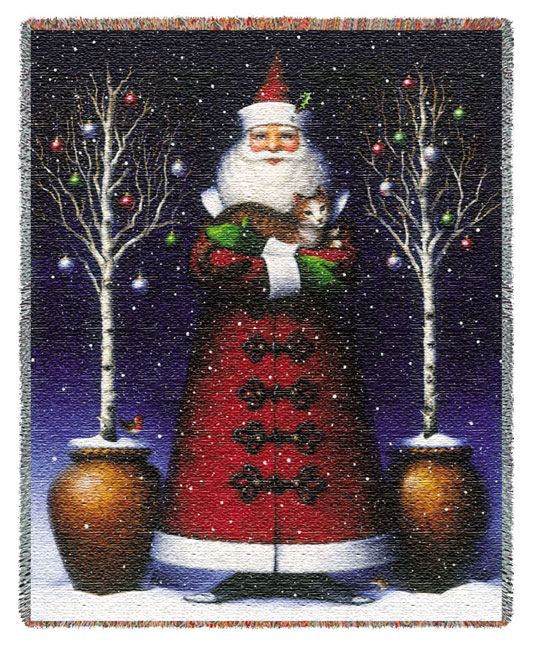 D155-2846-70*54 Kitty Santa (Holidays) Tapestries: Tapestry gallery - Over 1500 tapestries and tapestry decorating accessories - Finest quality - Wide selection - Competitive prices - Source for whol