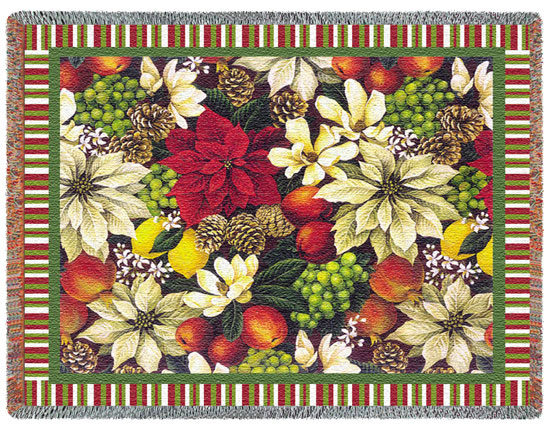 D155-2855-54*70 Magnolia Poinsettia (Holidays) Tapestries: Tapestry gallery - Over 1500 tapestries and tapestry decorating accessories - Finest quality - Wide selection - Competitive prices - Source 