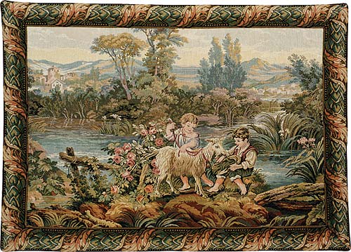 D155-286-24*34 Children By the Lake Tapestries: Tapestry gallery - Over 1500 tapestries and tapestry decorating accessories - Finest quality - Wide selection - Competitive prices - Source for wholesa