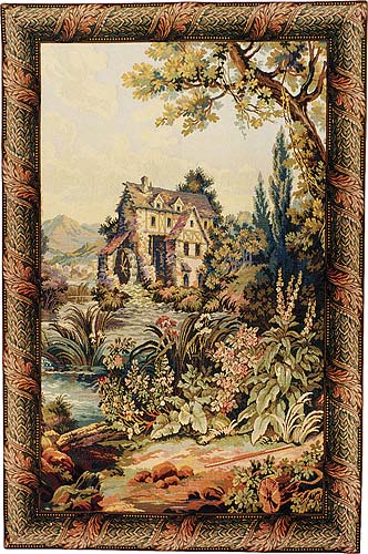 D155-289-65*45 The Old Mill (Vertical) Tapestries: Tapestry gallery - Over 1500 tapestries and tapestry decorating accessories - Finest quality - Wide selection - Competitive prices - Source for whol