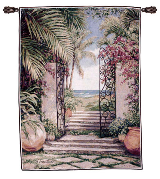 D155-2916-54*40 Hein Beach Scape Tapestries: Tapestry gallery - Over 1500 tapestries and tapestry decorating accessories - Finest quality - Wide selection - Competitive prices - Source for wholesale 