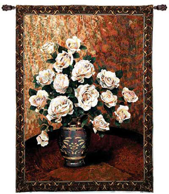 D155-2921-53*40 Flowering Roses Tapestries: Tapestry gallery - Over 1500 tapestries and tapestry decorating accessories - Finest quality - Wide selection - Competitive prices - Source for wholesale t