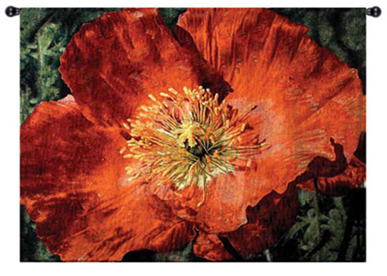 D155-2925-40*53 Fancy Red Poppy Tapestries: Tapestry gallery - Over 1500 tapestries and tapestry decorating accessories - Finest quality - Wide selection - Competitive prices - Source for wholesale t