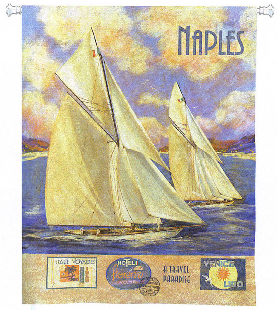 D155-3000-53*42 Naples (Coastal) Tapestries: Tapestry gallery - Over 1500 tapestries and tapestry decorating accessories - Finest quality - Wide selection - Competitive prices - Source for wholesale 