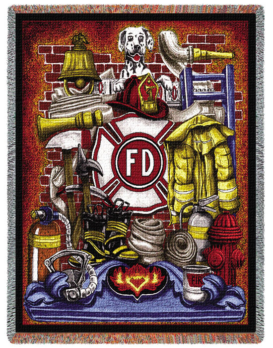 D155-3010-70*54 Firemans Pride (Professions) Tapestries: Tapestry gallery - Over 1500 tapestries and tapestry decorating accessories - Finest quality - Wide selection - Competitive prices - Source f