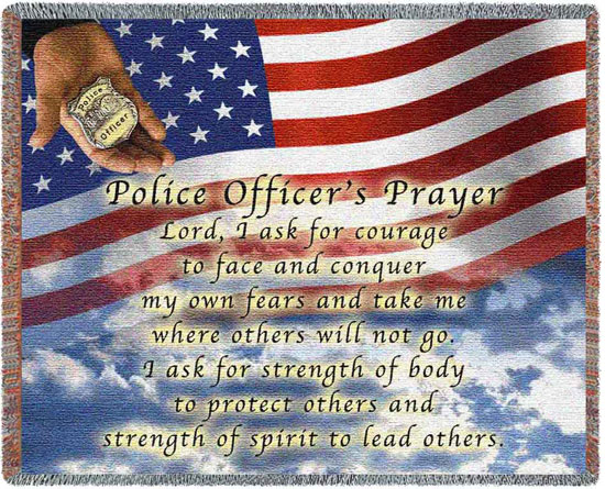 D155-3013-54*70 Police Officers Prayer (Professions) Tapestries: Tapestry gallery - Over 1500 tapestries and tapestry decorating accessories - Finest quality - Wide selection - Competitive prices - S