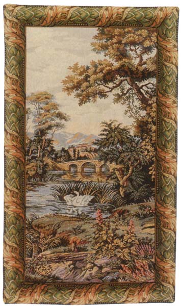 D155-304-46*33 Swan Lake Vertical (Laghetto-1292) Tapestries: Tapestry gallery - Over 1500 tapestries and tapestry decorating accessories - Finest quality - Wide selection - Competitive prices - Sour