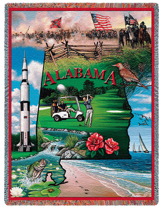 D155-3051-70*54 Alabama (States) Tapestries: Tapestry gallery - Over 1500 tapestries and tapestry decorating accessories - Finest quality - Wide selection - Competitive prices - Source for wholesale 