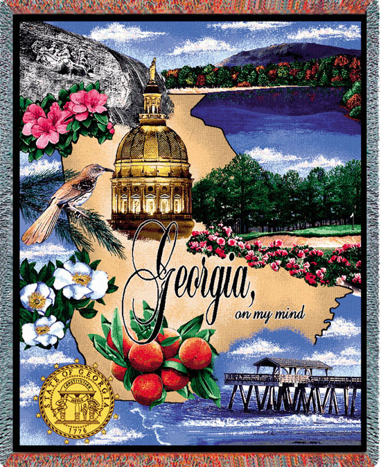 D155-3057-70*54 Georgia (States) Tapestries: Tapestry gallery - Over 1500 tapestries and tapestry decorating accessories - Finest quality - Wide selection - Competitive prices - Source for wholesale 