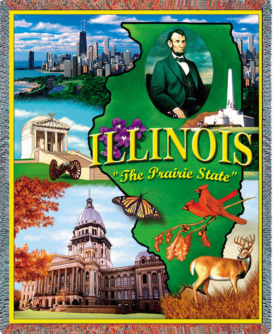 D155-3059-70*54 Illinois (Throw) Tapestries: Tapestry gallery - Over 1500 tapestries and tapestry decorating accessories - Finest quality - Wide selection - Competitive prices - Source for wholesale 