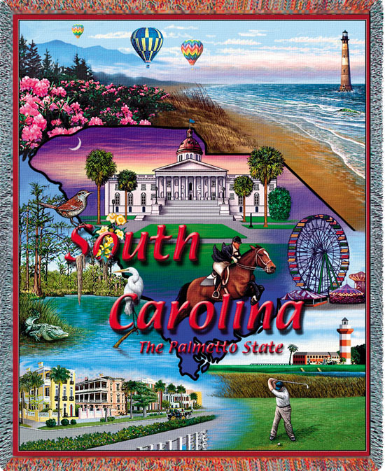 D155-3075-70*54 South Carolina (States) Tapestries: Tapestry gallery - Over 1500 tapestries and tapestry decorating accessories - Finest quality - Wide selection - Competitive prices - Source for who