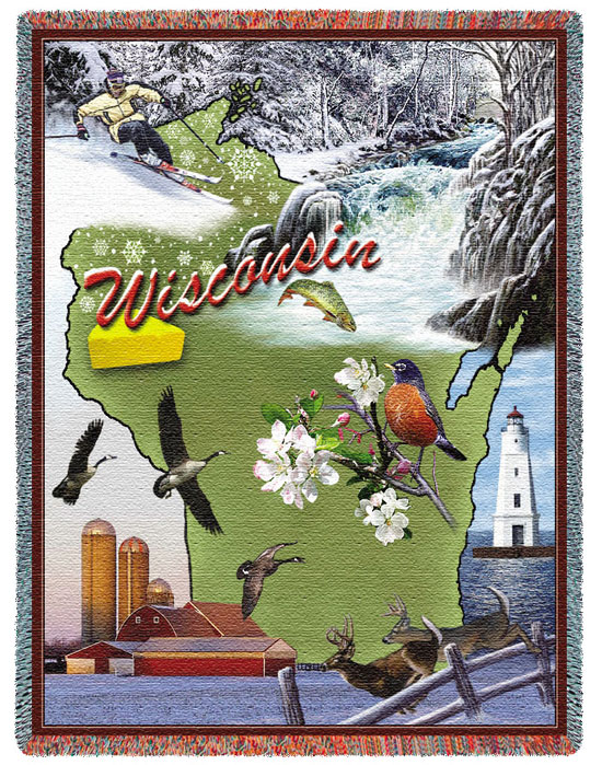D155-3079-70*54 Wisconsin (States) Tapestries: Tapestry gallery - Over 1500 tapestries and tapestry decorating accessories - Finest quality - Wide selection - Competitive prices - Source for wholesal