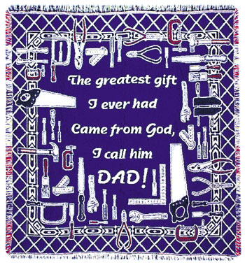 D155-3094-48*60 Greatest Dad (Throw) Tapestries: Tapestry gallery - Over 1500 tapestries and tapestry decorating accessories - Finest quality - Wide selection - Competitive prices - Source for wholes