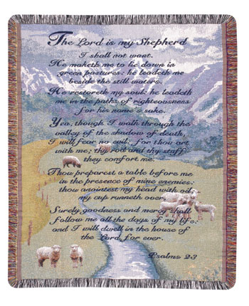 D155-3123-50*40 23rd Psalm (Gift to Remember) Tapestries: Tapestry gallery - Over 1500 tapestries and tapestry decorating accessories - Finest quality - Wide selection - Competitive prices - Source f