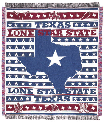 D155-3136-60*48 Lone Star Throw Tapestries: Tapestry gallery - Over 1500 tapestries and tapestry decorating accessories - Finest quality - Wide selection - Competitive prices - Source for wholesale t