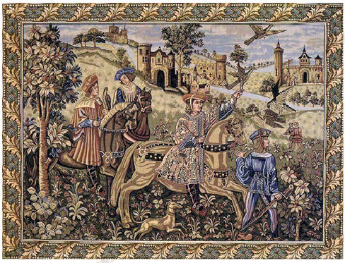 D155-3165-62*82 The Hunt  Tapestries: Tapestry gallery - Over 1500 tapestries and tapestry decorating accessories - Finest quality - Wide selection - Competitive prices - Source for wholesale tapestr