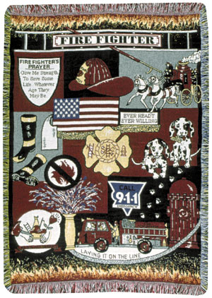 D155-3174-70*50 Firefighter (Profession) Tapestries: Tapestry gallery - Over 1500 tapestries and tapestry decorating accessories - Finest quality - Wide selection - Competitive prices - Source for wh