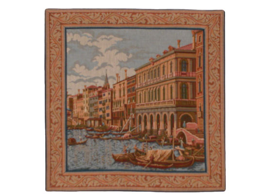 D155-3204-21*21 Shore on the Large Canal  Tapestries: Tapestry gallery - Over 1500 tapestries and tapestry decorating accessories - Finest quality - Wide selection - Competitive prices - Source for w