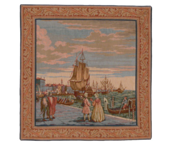D155-3208-21*21 Lagoon Scene in Venice Tapestries: Tapestry gallery - Over 1500 tapestries and tapestry decorating accessories - Finest quality - Wide selection - Competitive prices - Source for whol