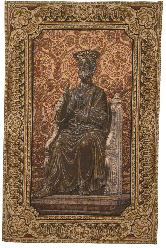 D155-3214-39*25 Bronze Statue of S. Pietro Tapestries: Tapestry gallery - Over 1500 tapestries and tapestry decorating accessories - Finest quality - Wide selection - Competitive prices - Source for 