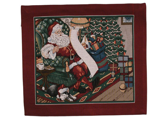 D155-3224-25*25 Santa on a Chair Tapestries: Tapestry gallery - Over 1500 tapestries and tapestry decorating accessories - Finest quality - Wide selection - Competitive prices - Source for wholesale 
