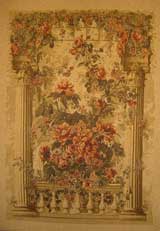D155-427-76*56 Rose Balcony Tapestries: Tapestry gallery - Over 1500 tapestries and tapestry decorating accessories - Finest quality - Wide selection - Competitive prices - Source for wholesale tapes