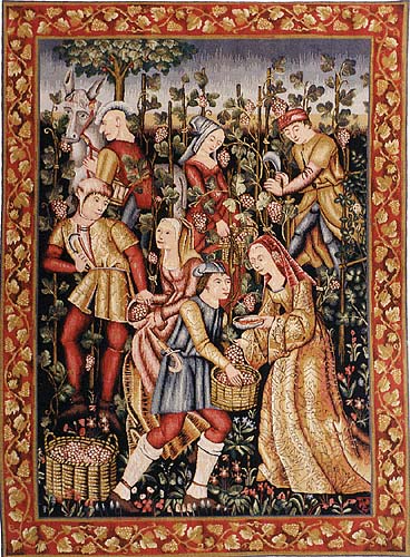 D155-489-58*44 Vendanges (7969) Tapestries: Tapestry gallery - Over 1500 tapestries and tapestry decorating accessories - Finest quality - Wide selection - Competitive prices - Source for wholesale t