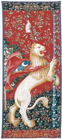 D155-496-74*30 Portiere Lion (8225) Tapestries: Tapestry gallery - Over 1500 tapestries and tapestry decorating accessories - Finest quality - Wide selection - Competitive prices - Source for wholesa