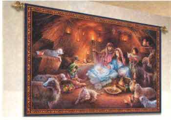 D155-560-26*36 No Room at the Inn Tapestries: Tapestry gallery - Over 1500 tapestries and tapestry decorating accessories - Finest quality - Wide selection - Competitive prices - Source for wholesale