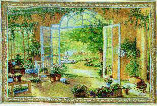 D155-588-38*56 French Doors Tapestries: Tapestry gallery - Over 1500 tapestries and tapestry decorating accessories - Finest quality - Wide selection - Competitive prices - Source for wholesale tapes