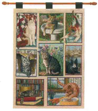 D155-614-36*26 Kitty Corner Tapestries: Tapestry gallery - Over 1500 tapestries and tapestry decorating accessories - Finest quality - Wide selection - Competitive prices - Source for wholesale tapes