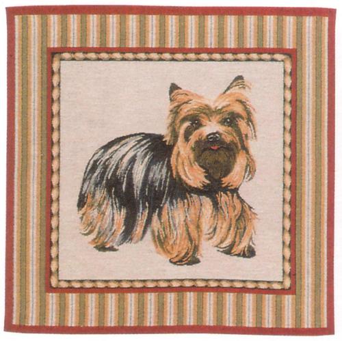 D155-62-18*18 Yorkshire Dog Tapestries: Tapestry gallery - Over 1500 tapestries and tapestry decorating accessories - Finest quality - Wide selection - Competitive prices - Source for wholesale tapes