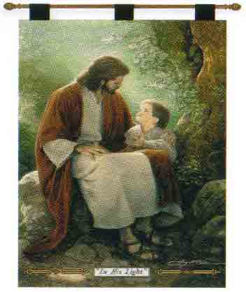 D155-623-36*26 In His Light Tapestries: Tapestry gallery - Over 1500 tapestries and tapestry decorating accessories - Finest quality - Wide selection - Competitive prices - Source for wholesale tapes