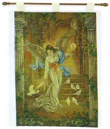 D155-624-36*26 Angel of Light Tapestries: Tapestry gallery - Over 1500 tapestries and tapestry decorating accessories - Finest quality - Wide selection - Competitive prices - Source for wholesale tap