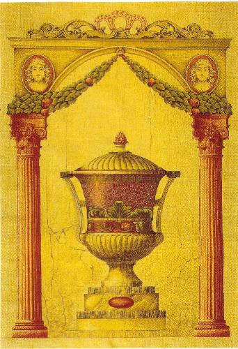 D155-632-76*54 Old Urn 4 Tapestries: Tapestry gallery - Over 1500 tapestries and tapestry decorating accessories - Finest quality - Wide selection - Competitive prices - Source for wholesale tapestry