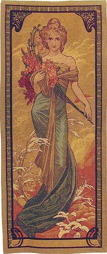 D155-635-65*28 Art Noveau Summer Tapestries: Tapestry gallery - Over 1500 tapestries and tapestry decorating accessories - Finest quality - Wide selection - Competitive prices - Source for wholesale 