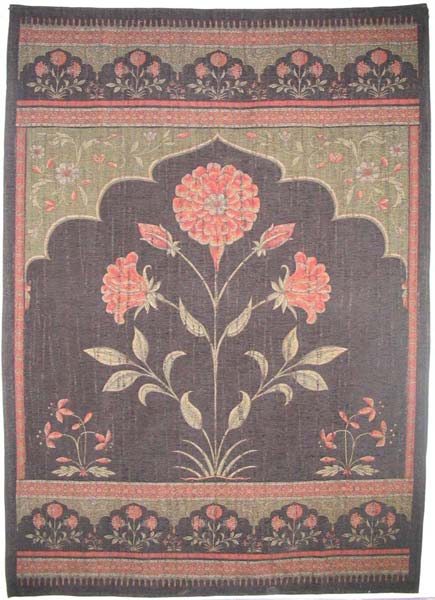D155-657-76*54 Lotus (black) Tapestries: Tapestry gallery - Over 1500 tapestries and tapestry decorating accessories - Finest quality - Wide selection - Competitive prices - Source for wholesale tape