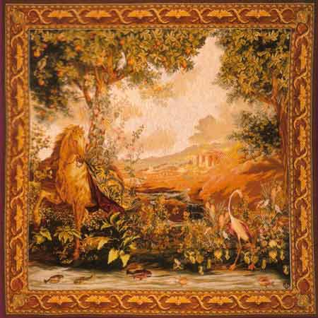 D155-663-58*58 Le point Deau Tapestries: Tapestry gallery - Over 1500 tapestries and tapestry decorating accessories - Finest quality - Wide selection - Competitive prices - Source for wholesale tape