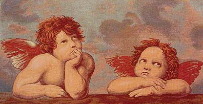 D155-721-18*33 Raphaels Angels (8762) Tapestries: Tapestry gallery - Over 1500 tapestries and tapestry decorating accessories - Finest quality - Wide selection - Competitive prices - Source for whole