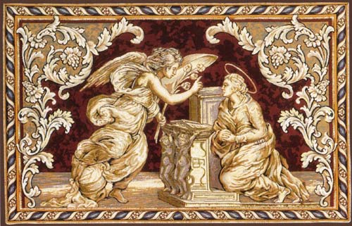 D155-726-25*43 Anunciation (Z071) Tapestries: Tapestry gallery - Over 1500 tapestries and tapestry decorating accessories - Finest quality - Wide selection - Competitive prices - Source for wholesale