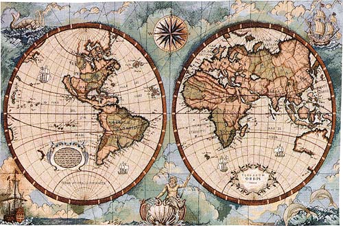 D155-728-22*33 Antique Map (Z079) Tapestries: Tapestry gallery - Over 1500 tapestries and tapestry decorating accessories - Finest quality - Wide selection - Competitive prices - Source for wholesale