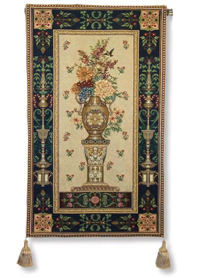 D155-734-44*26 Mum Pedestal Vase Tapestries: Tapestry gallery - Over 1500 tapestries and tapestry decorating accessories - Finest quality - Wide selection - Competitive prices - Source for wholesale 