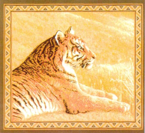D155-797-16*16 Tiger (8776 Chenille) Tapestries: Tapestry gallery - Over 1500 tapestries and tapestry decorating accessories - Finest quality - Wide selection - Competitive prices - Source for wholes