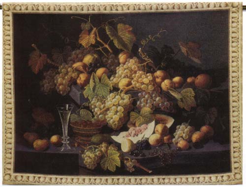 D155-830-40*54 Champagne and Fruit Tapestries: Tapestry gallery - Over 1500 tapestries and tapestry decorating accessories - Finest quality - Wide selection - Competitive prices - Source for wholesal