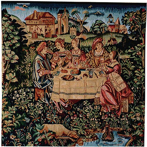 D155-880-19*19 The Feast (7651) Tapestries: Tapestry gallery - Over 1500 tapestries and tapestry decorating accessories - Finest quality - Wide selection - Competitive prices - Source for wholesale t