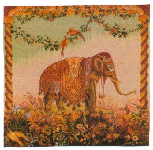 D155-888-19*19 Elephant (7799) Tapestries: Tapestry gallery - Over 1500 tapestries and tapestry decorating accessories - Finest quality - Wide selection - Competitive prices - Source for wholesale ta
